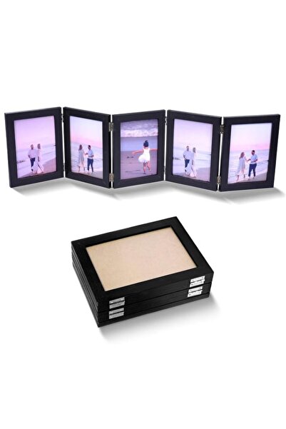 Generic Brand SYOSI 5 Pack Folding Hinged Photo Frames, 5x7 Inch Multi Pictur...