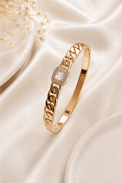 Archhazel Jewelery 316L Steel Baguette Model Special Design Zircon Stone Wome...