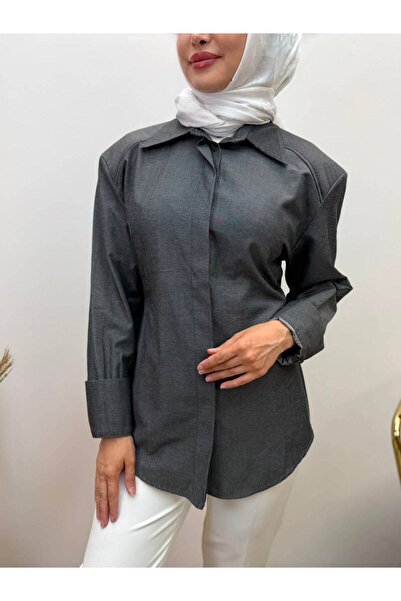 jooq Cămașă cu mânecă lungă, cu design elegant, pentru femei, cu hijab