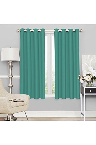 Generic Story@Home 152 CM Premium Faux Silk Solid Pattern 100% Blackout Gromm...