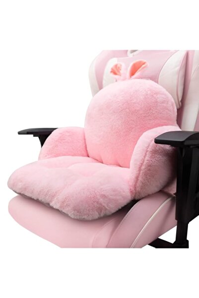 Generic Brand Gaming Chair Cushion Pink, Cute Seat Cushion with Backrest Non-...