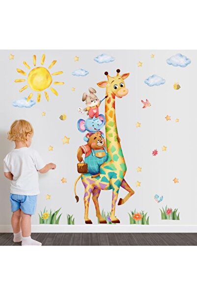Generic Brand ARS® 2 Sheets Removable Watercolor Giraffe Wall Decals, Cute Ca...