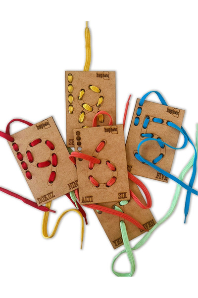 heptex Montessori Wooden Hand Muscle Development Educational Game Numbers