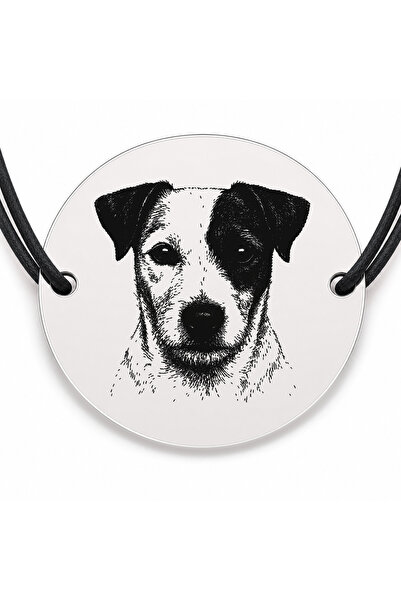 Simoshop Brățară argint 925 cu bănuț gravat portret de Jack Russell Terrier, ...