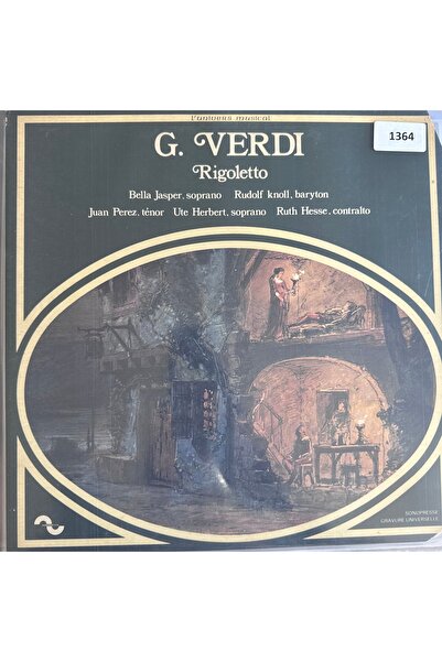 Plak Merkezi VERDI - RIGOLETTO - ORİJİNAL DÖNEM BASKI MÜZİK PLAKLARI