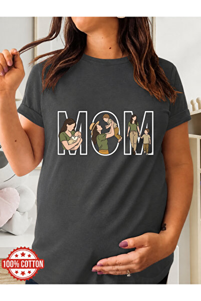 l'eivor Men's Mom Printed 100% Cotton Maternity T-Shirt