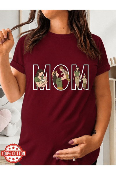 l'eivor Men's Mom Printed 100% Cotton Maternity T-Shirt