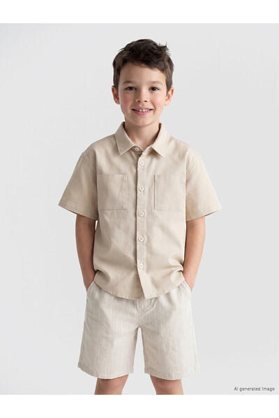 LC Waikiki Two Mt Shop Quality Short Sleeve Printed Baby Boy Shirt