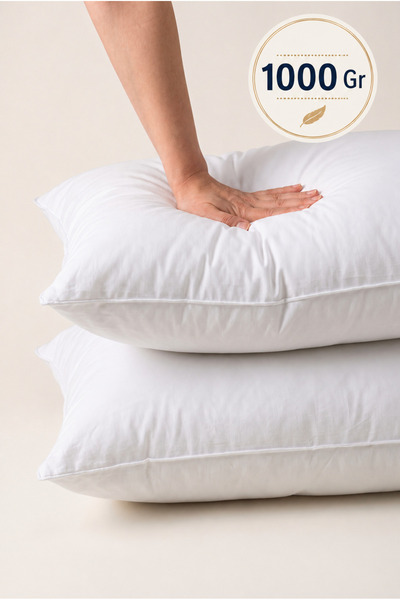 femmhome SoftFill Boncuk Elyaf Yastık 1000 Gr / 750 Gr – %70 Pamuklu Akfil Ku...