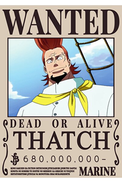 OEM Αφίσα σε χαρτόνι 250γρ. Α4, One Piece Thatch, Συλλογή Anime, Κορυφαία Ποι...