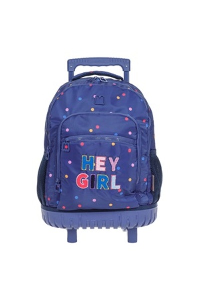 Marshmallow Ghiozdan - Troler Albastru "Hey Girl" -