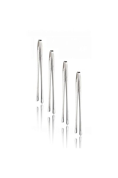 Generic Grill Tongs 4-Pack | 11in/28cm Stainless Steel BBQ Tongs for Korean &...