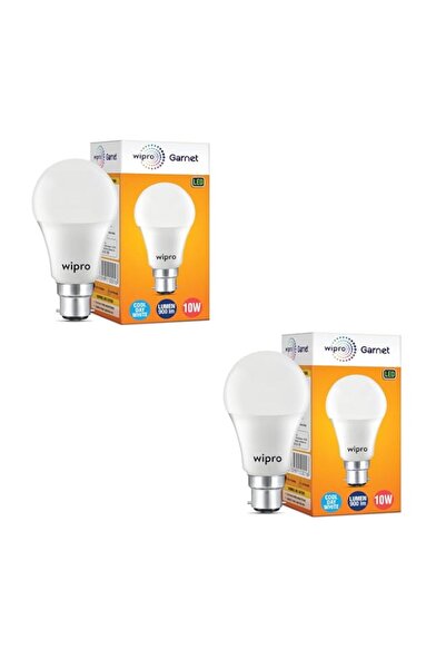 Generic Wipro Garnet 10W B22 LED Bulb, Coolwhite (Pack of 2)
