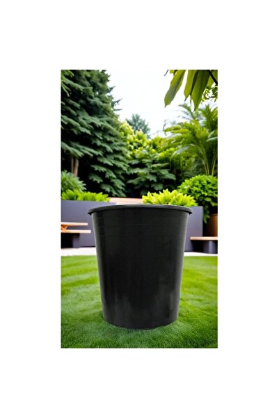 Generic Vsell24™ Premium Black Round Plant Pot - Durable Plastic Flower Pot f...