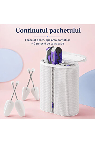MILORI Sac Premium pentru Spălarea Pantofilor – Plasă din Microfibră cu Fermoar Rezistent pentru Mașina de Spălat –