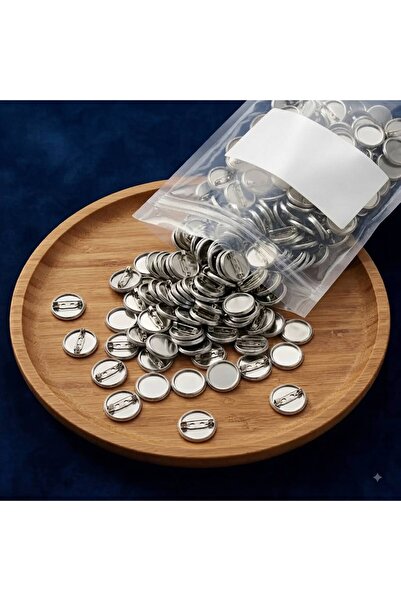 WORDAKS 2 Cm Kapaklı Metal Broş İğnesi Yaka İğnesi Aparatı 25 Adet