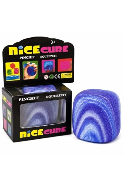Toys NeeDoh Nice Cube Jucărie Antistres din Marmură – Moale și Elastică, Squi...