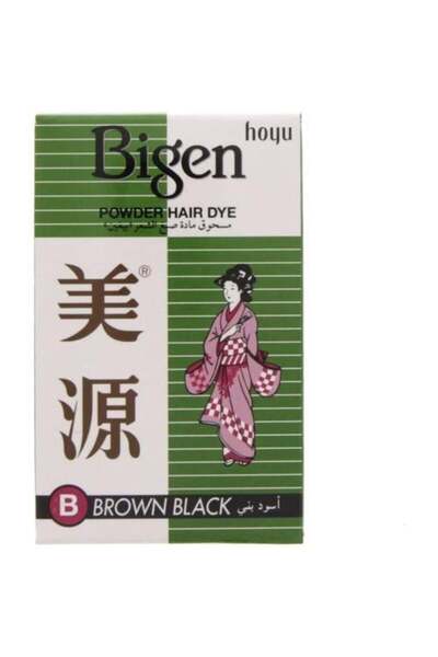 BİGEN صبغة بودرة سوداء بنية - عبوة واحدة