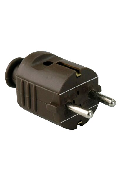 OEM Plug 40743L, protective contact, 16A, brown