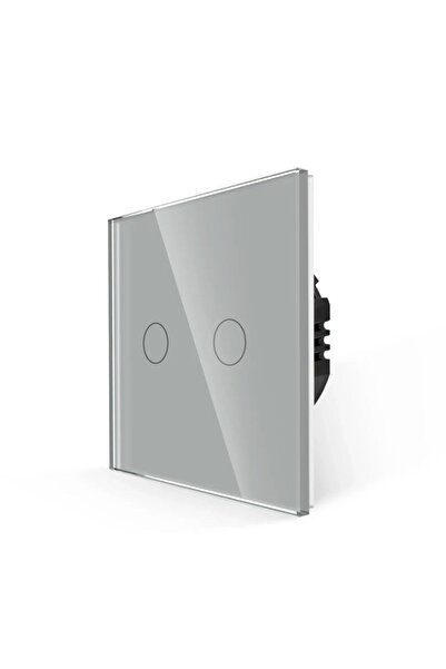 OEM Double touch switch with indicator light, Luxion LX-ST-201G-GY, recessed,...