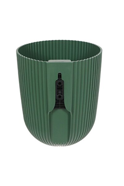 OEM Ghiveci din plastic Milly, de perete, interior, rotund, verde, 15 x 17 cm