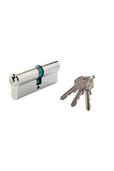 OEM Off-center security cylinder, nickel-plated, standard 3 keys, L80 35 x 45...