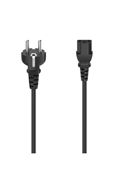 OEM Hama 300111 power cable, 3-pin IEC socket - grounding plug, 1.5m, black