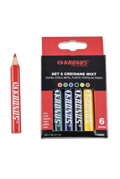 OEM Creion dulgherie, Kronus 71299MIX, set 6 bucati, culori mixte
