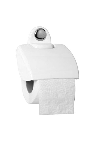 OEM Toilet paper holder, Lider 9138, with flap, white, 14 x 5 x 16 cm