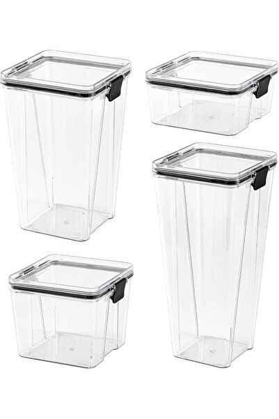 Arabest 4-Pack Food Storage Containers,Plastic BPA-Free,Shatterproof,Airtight...