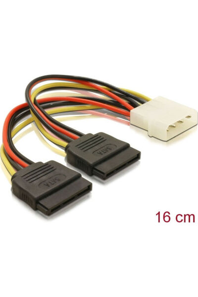 DELOCK Καλώδιο Molex 4 ακίδων σε Sata 15 ακίδων 0,112μ Πολύχρωμο (60102)