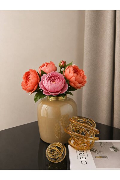 GIZA LUXURY DESIGN CAM VAZO KAHVERENGİ
