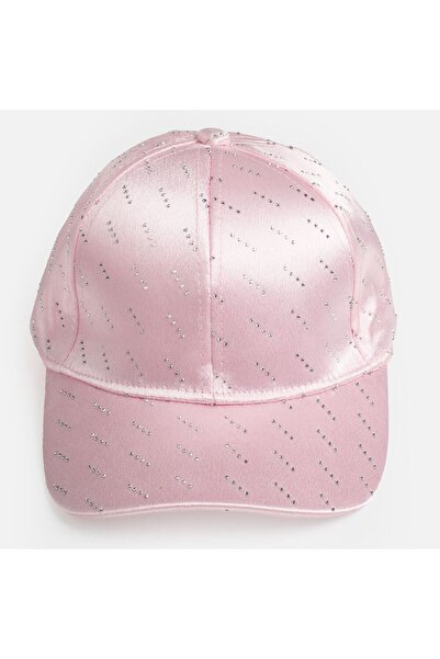 OEM Pink Satin Hat with Rhinestones for Children