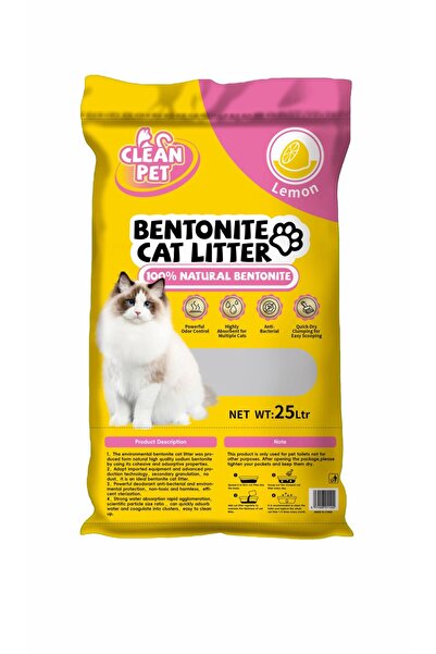 Kimbowny Petstore Clean Pet Bentonite Cat Litter 25L / 20kg LEMON – Strong Cl...