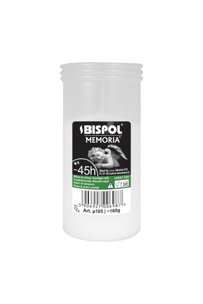 BISPOL Set 6 x Candela Rezerva Alb, Bispol, 45 Ore