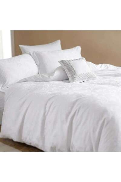 Alhabib bedding مفرش صيفي مفرد ونص جاكارد أبيض يناسب سرير 200x120ٍ سم عدد الق...