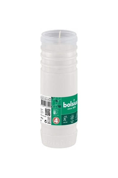 Bolsius Set 5 x Candela Rezerva Nr. 4P DNI, Bolsius, Diametru 5.7 cm, Alba, 9...