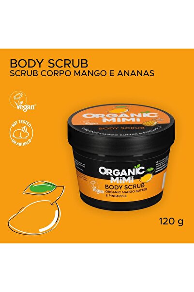 ORGANİC MİMİ Mango & Pineapple Body Scrub 120g – Natural Exfoliating Sugar & ...