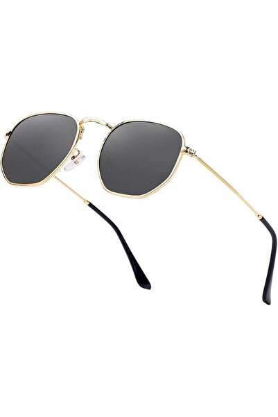 GENERAL Hipster Polarized Hexagon Sunglasses for Men and Women, Small Polygon...