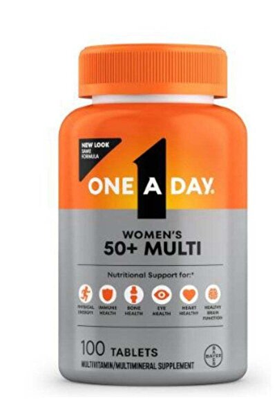One A Day فيتامينات متعددة كاملة للنساء فوق سن الـ50، قرص واحد يوميًا، 100 قرص