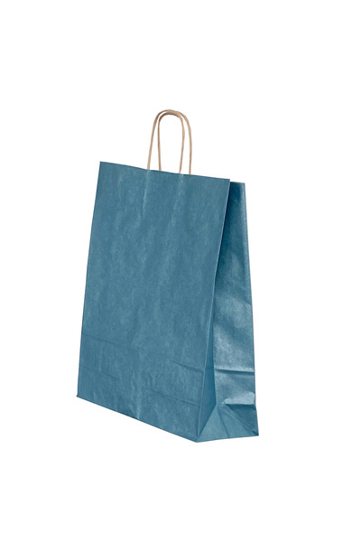 MC Micostore Χάρτινη τσάντα με στριφτή λαβή 26 x 12 x 35 εκ. μπλε/καφέ papiroti