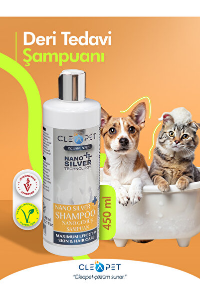 Cleapet Deri Onarıcı Nano Gümüş Kedi & Köpek Şampuanı – 450 ml