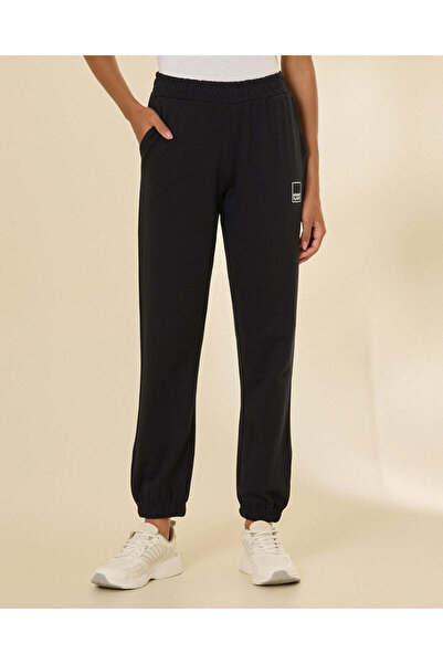 REDTAG Women Black Printed Jogger Pants