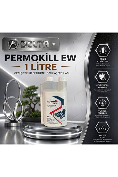 Delta Permokill 18 EW 1 Litre Konsantre Haşere İlacı – Akrep, Hamamböceği, Ke...