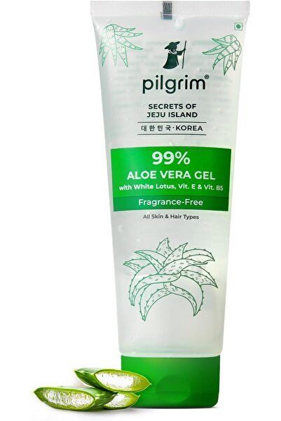 Pilgrim 99% Pure Aloe Vera Gel 200ml with Vitamin E & Vitamin B5 for Face & H...