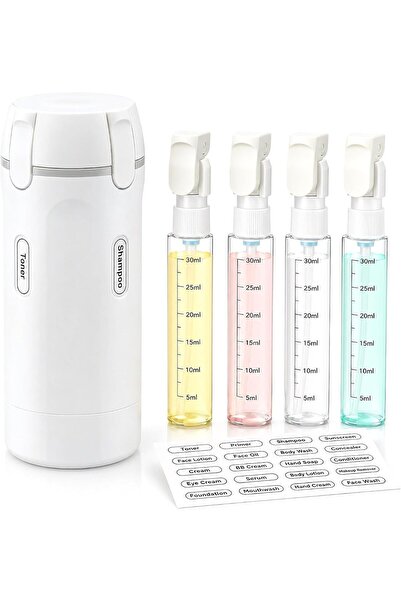 Generic 4 in 1 Travel Dispenser, 4 Pack 30ML Travel Bottles for Toiletries, R...
