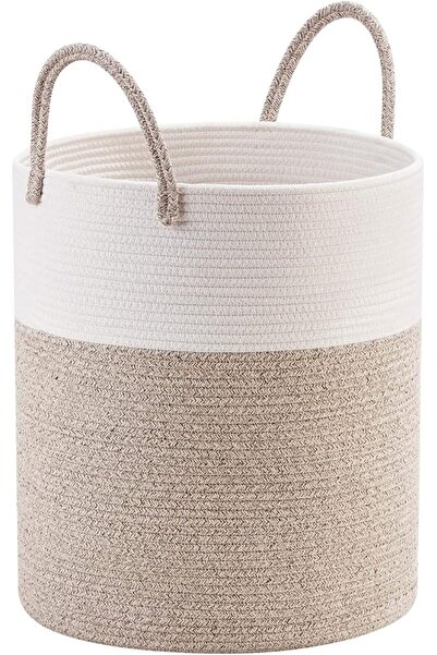 GENERAL Cotton Rope Woven Decorative Basket Extra Large Design for Laundry, B...