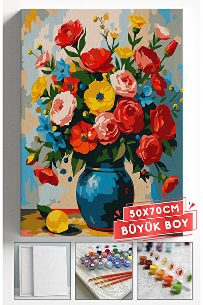 Akihabara Sayılarla Boyama Hobi Seti Çerçeveli Numaralı Tuval Fırça Boya Dahi...