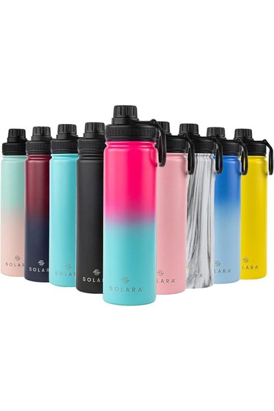 SOLARA Insulated Water Bottle for Hot and Cold Beverages Stainless Steel Wate...