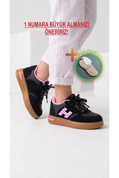 Prokids Unisex Velcro and Lace-Up Sneaker H Model - Casual Comfortable Sole S...